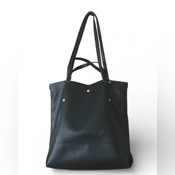 Montana West Black Textured Tote Bag - Picture 2 of 6